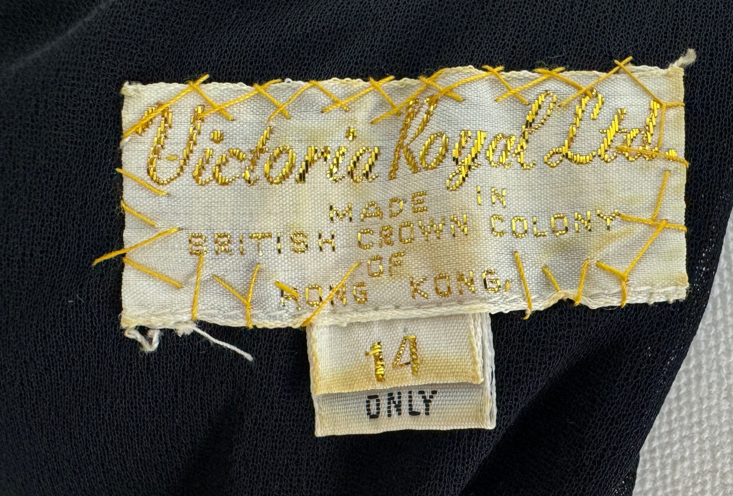 Victoria Royal Ltd Vintage Black Beaded Evening Gown