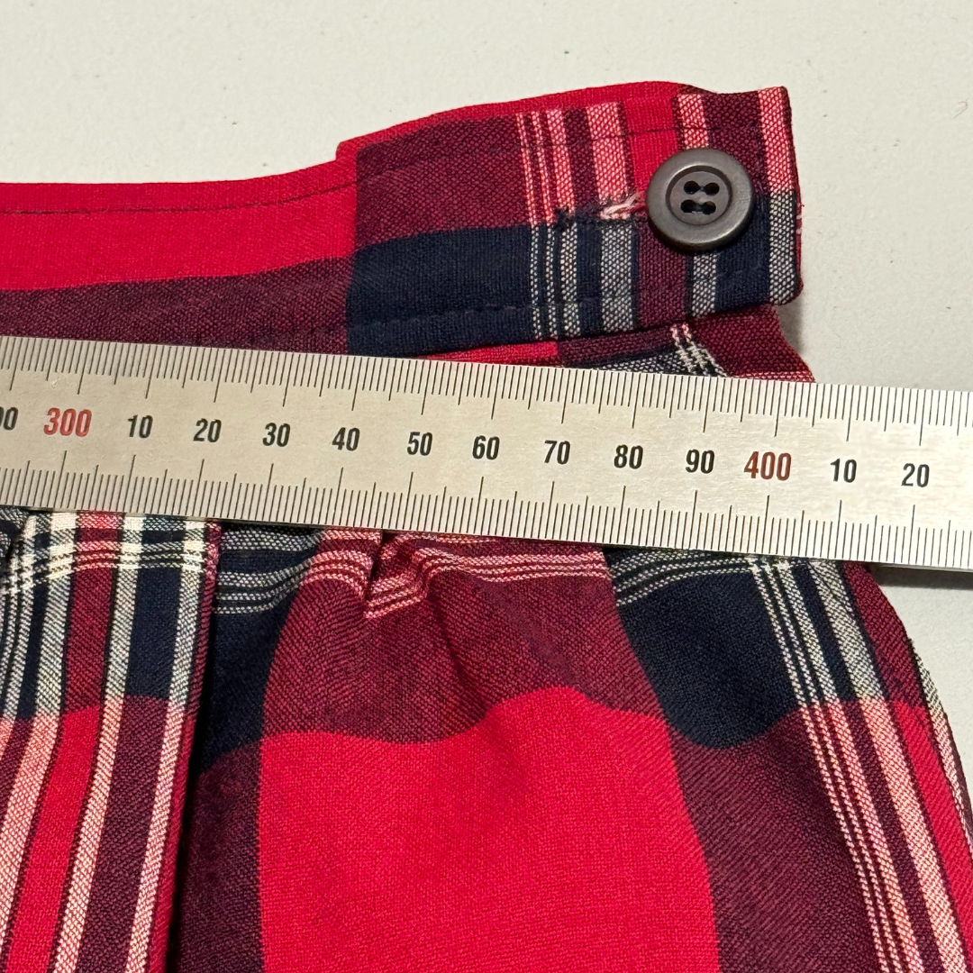 Pendleton 1970s Vintage Woollen Red Plaid Skirt