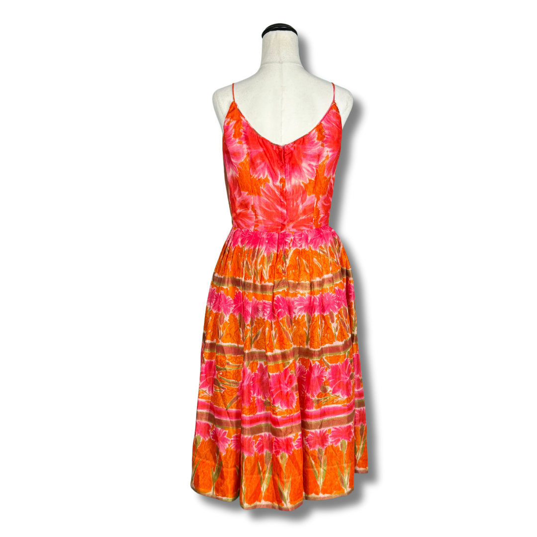 Jerry Gilden Vintage 1960s Orange Sundress