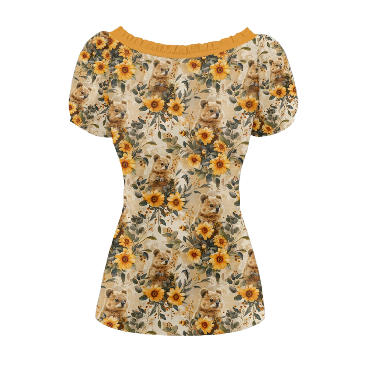 The Elsie Top in Sunny Quokkas