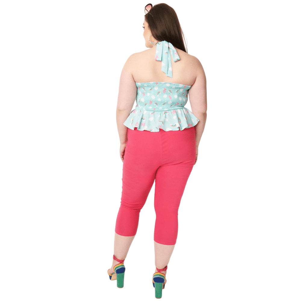 Unique Vintage Hot Pink Cary Capris