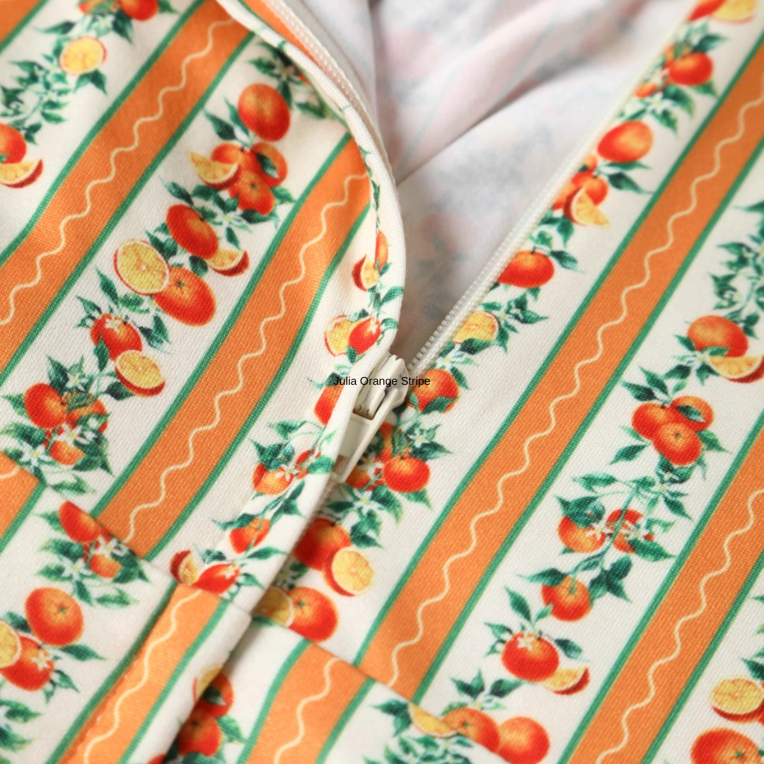 Dolly & Dotty Julia Vintage Oranges Dress - shipping late April