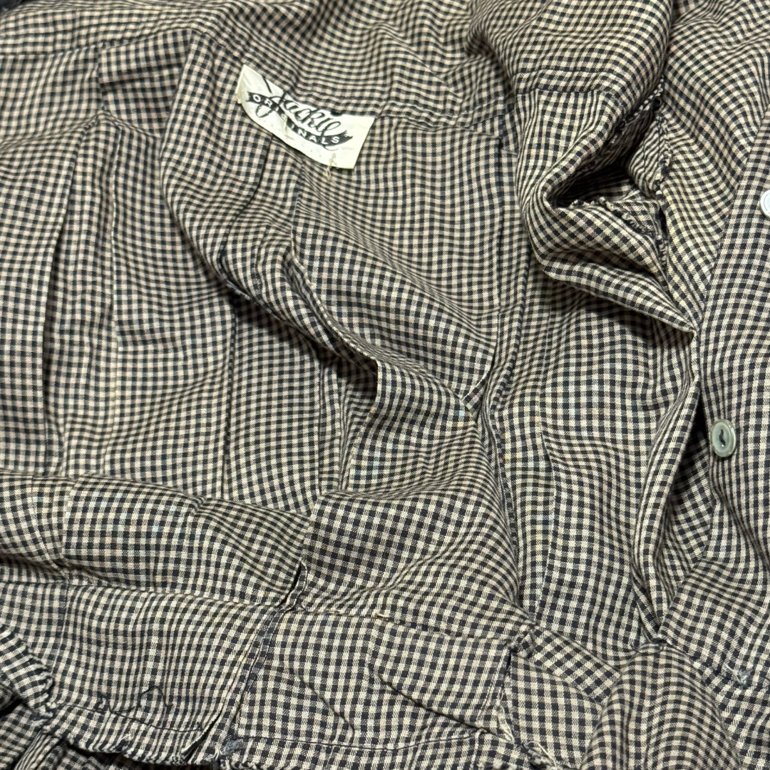 Jackie Originals Vintage 50s Black & White Gingham Day Dress