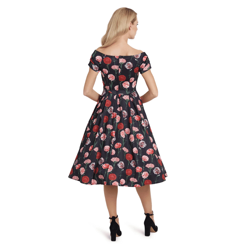 Dolly & Dotty Lily Black Peony Dress