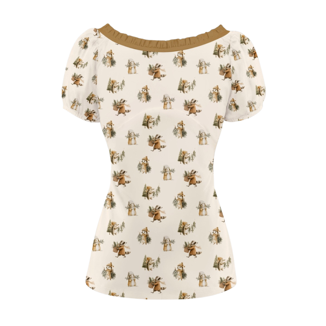 The Elsie Top in Mistletoe Misfits