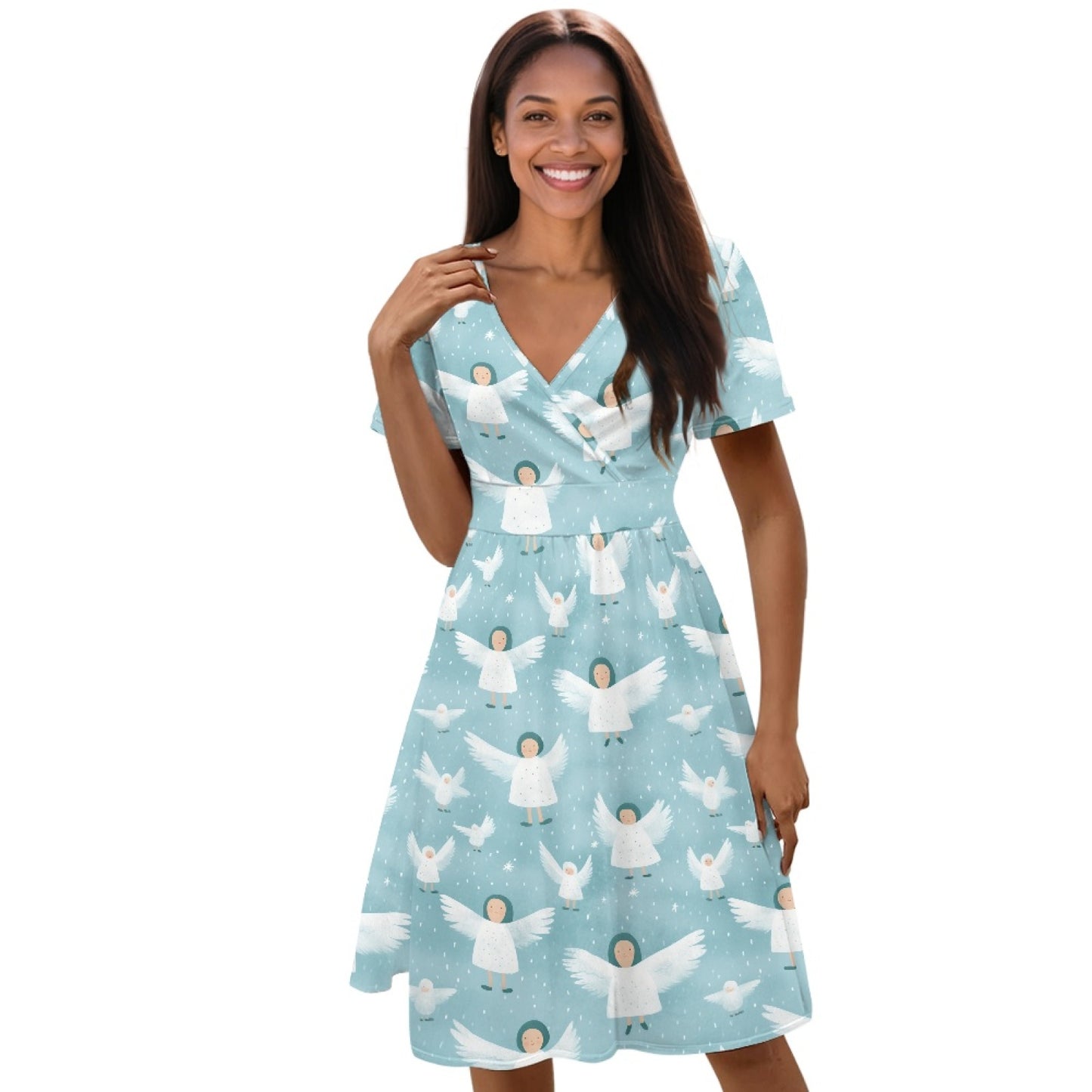 The Verna dress in Snowfall Seraphs