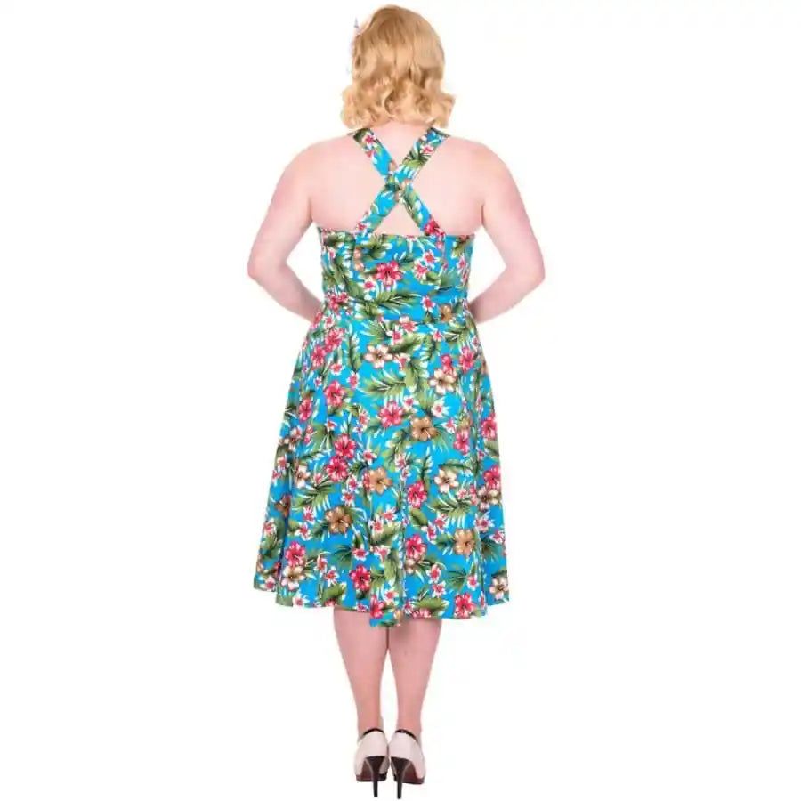Banned Retro Blue Floral Dress