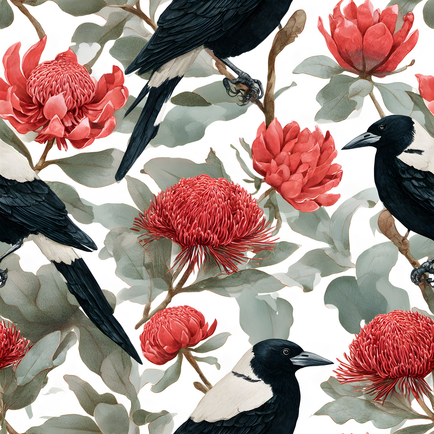 Clementine Day Dress in Magpie Season