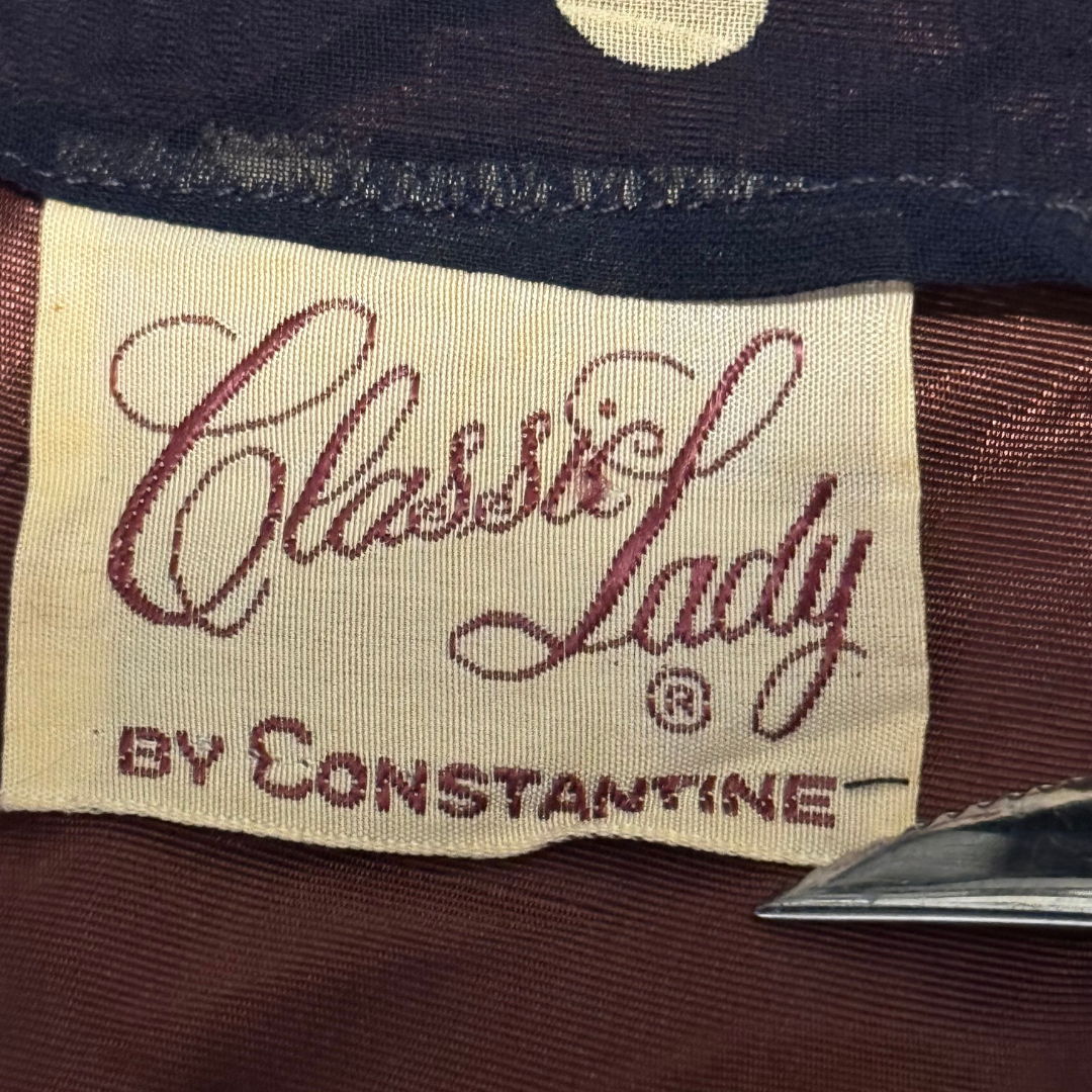 Classic Lady by Constantine Vintage 1950s Polka Dot Dress