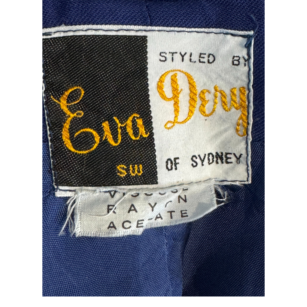 Eva Derry 70s Long Blue Coat