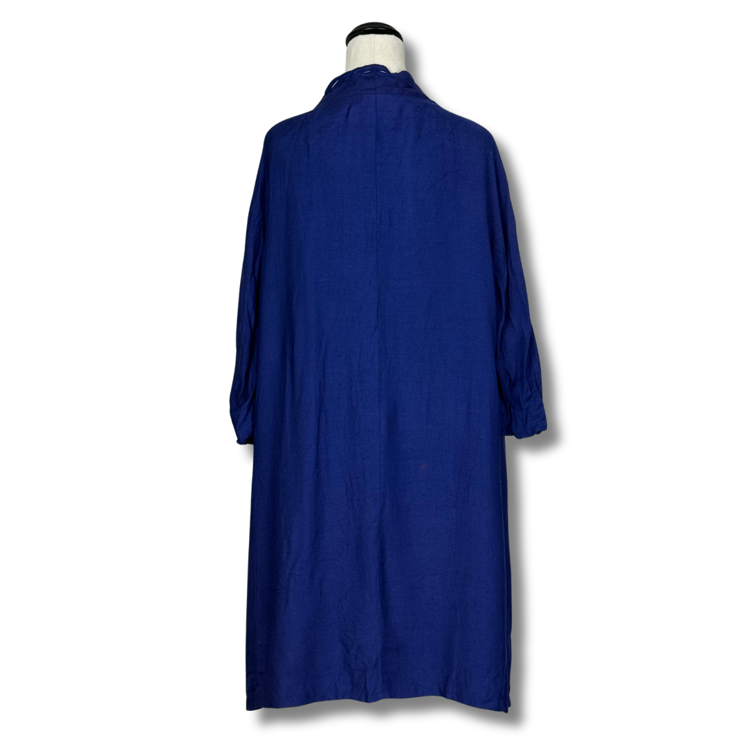 Eva Derry 70s Long Blue Coat