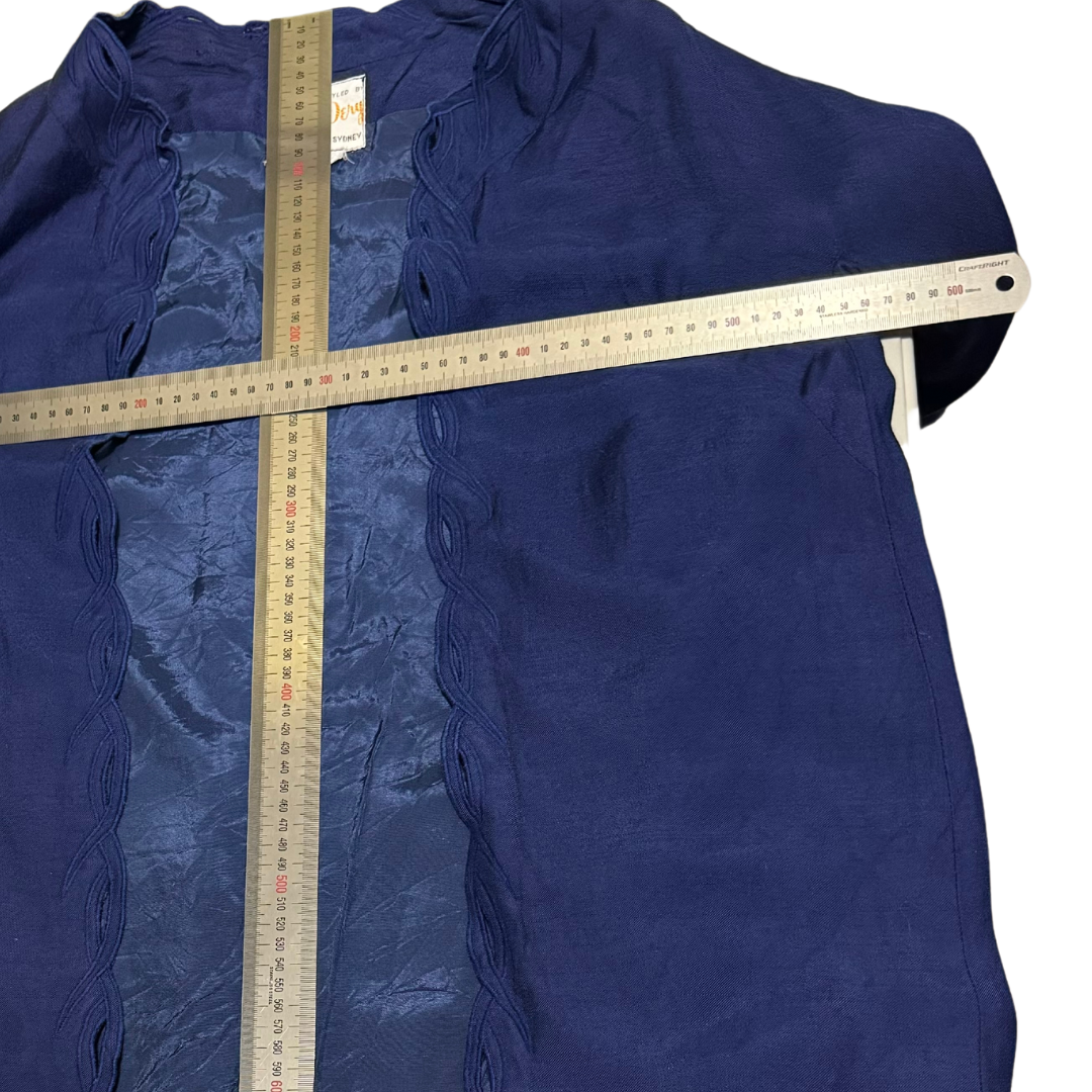 Eva Derry 70s Long Blue Coat