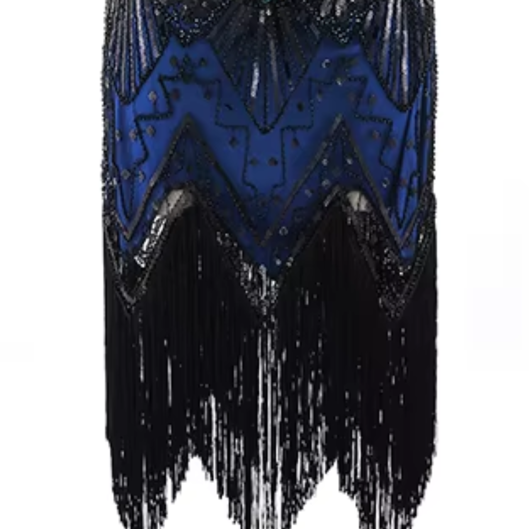 The Gilda 1920's Dress in Sapphire Dream (Sample)