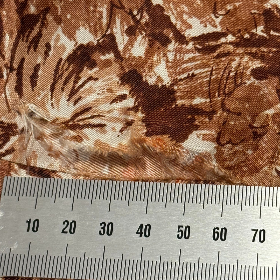 Grosscraft Vintage Early 50s Brown Floral Dress