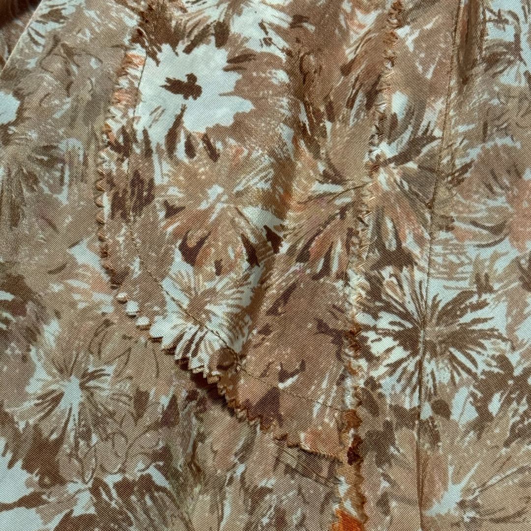 Grosscraft Vintage Early 50s Brown Floral Dress