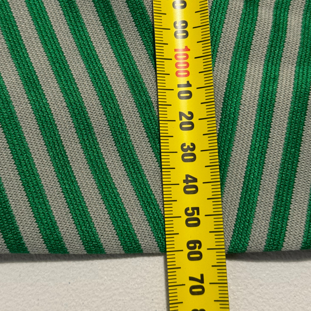 Handmade 1970s Green Chevron Dagger Collar Shift Dress