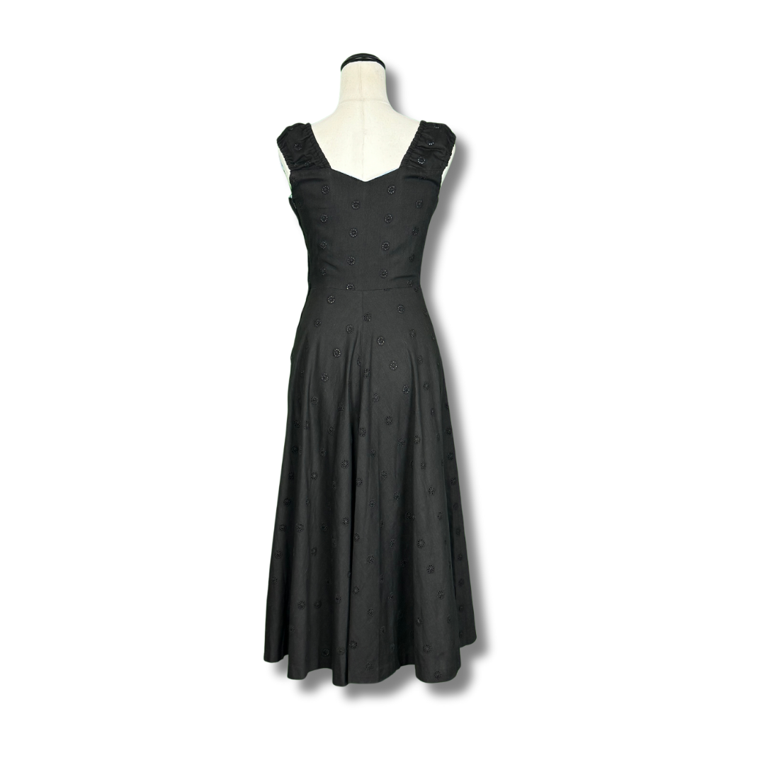Johnny E Junior Black Vintage 1950s Dress