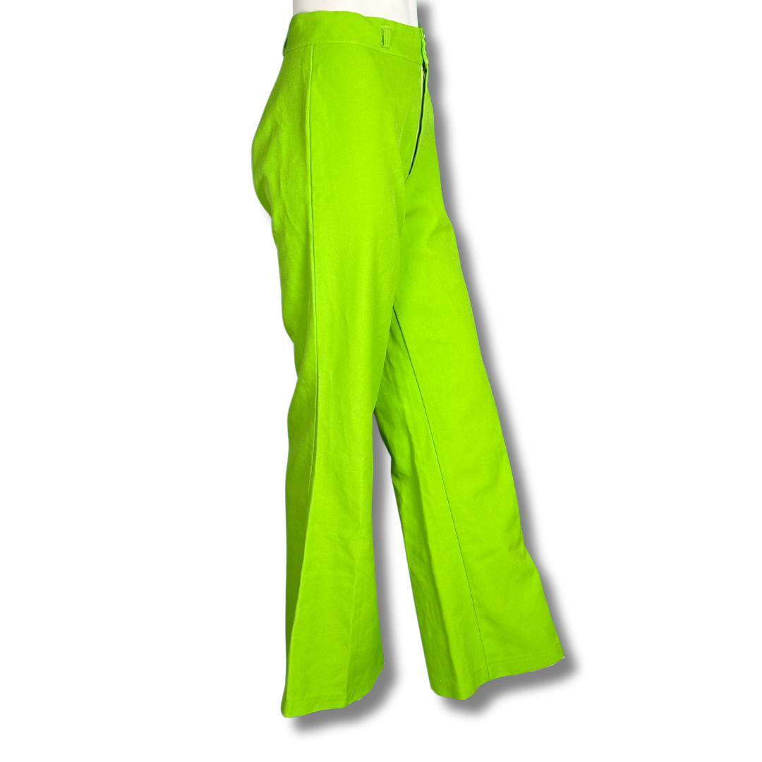 Vintage 70s Lime Green Flares