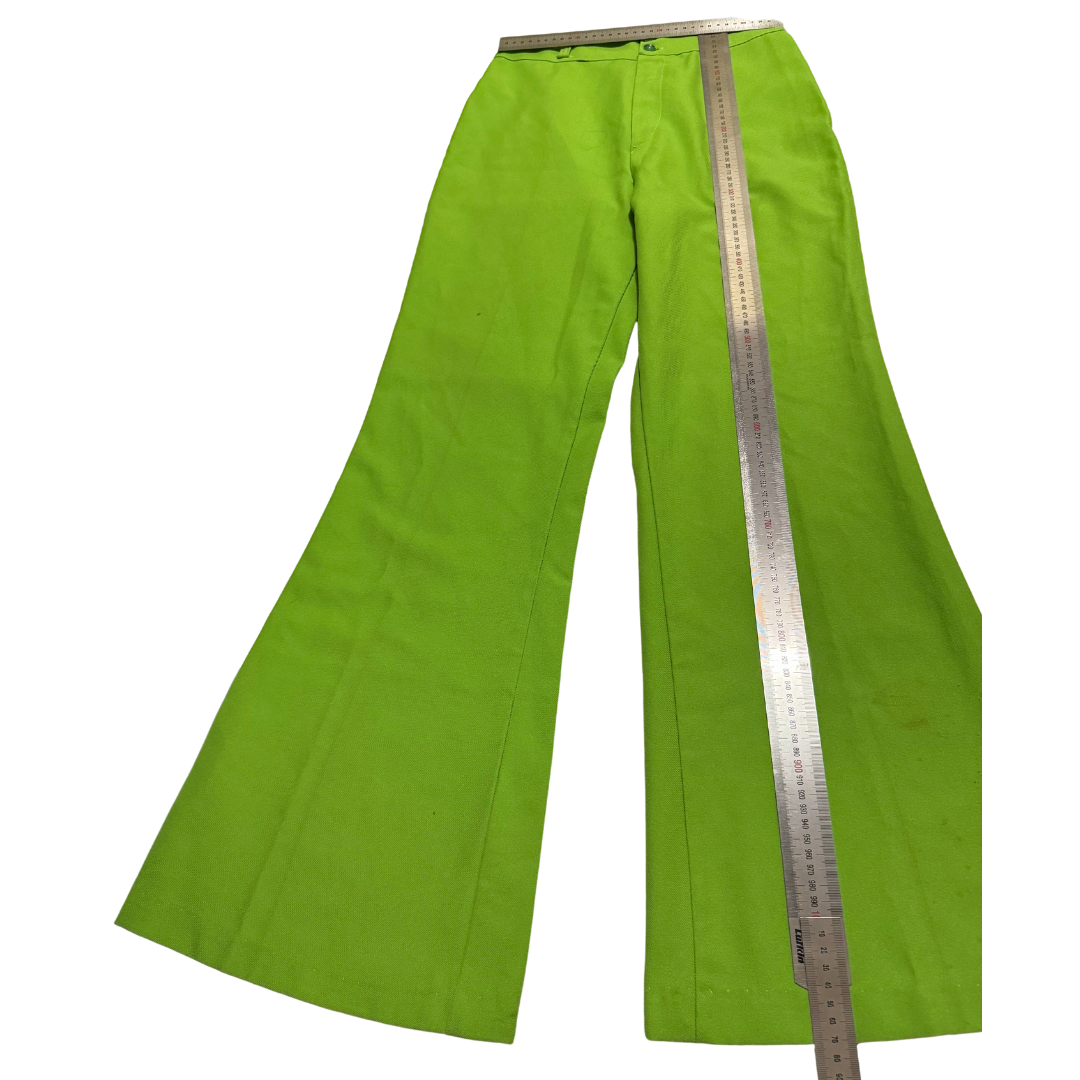Vintage 70s Lime Green Flares