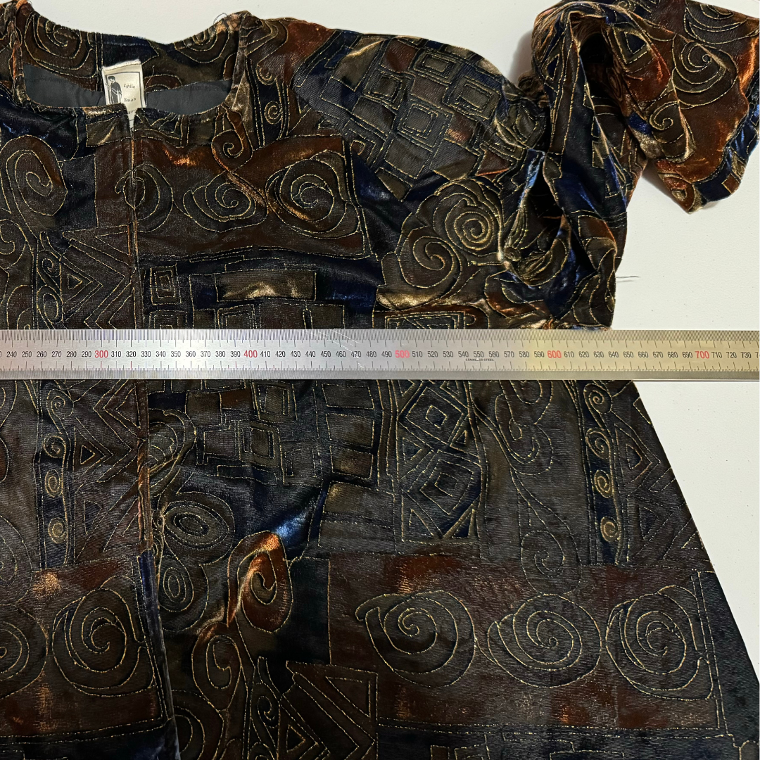 Lydia Smith Originals 80's Brown Velvet Duster Coat