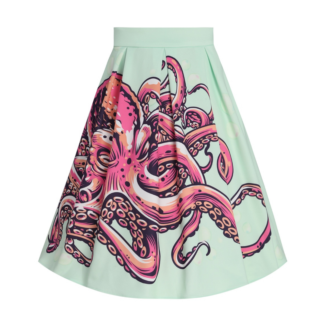 Dolly & Dotty Carolyn Mint Green Octopus Skirt