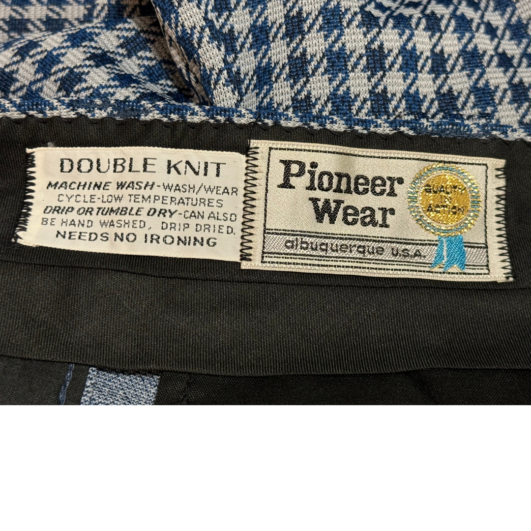 Pioneer Wear Blue & White Plaid Trousers
