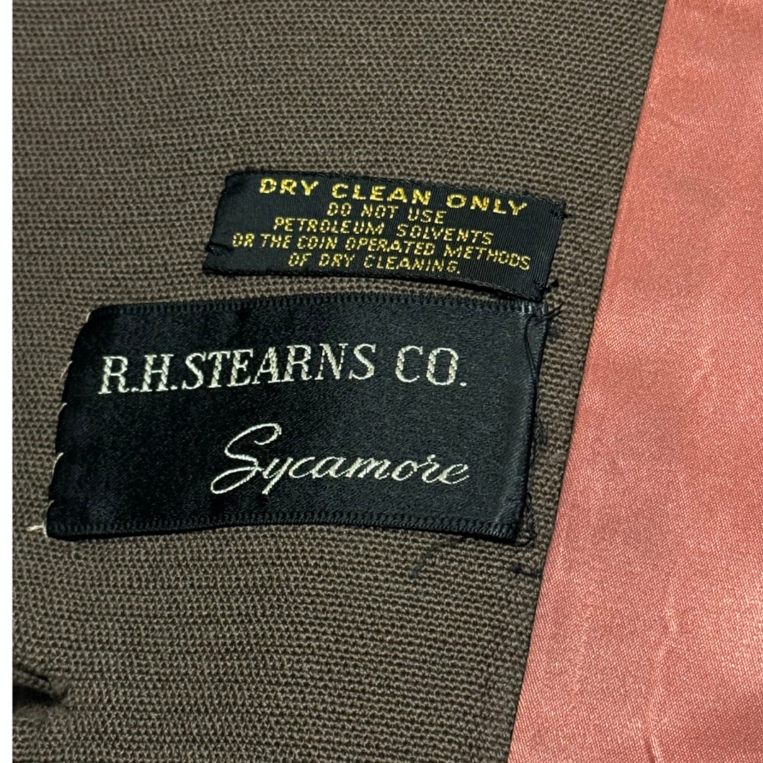 RH Stearns Co Sycamore Vintage 1950s Long Brown Coat with Fur Collar