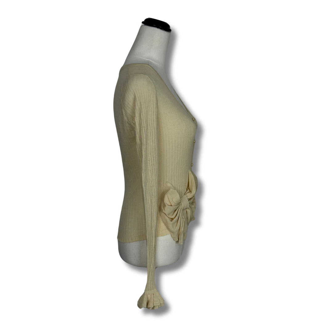 Alanna Hill Beige Cardi with Ruffles
