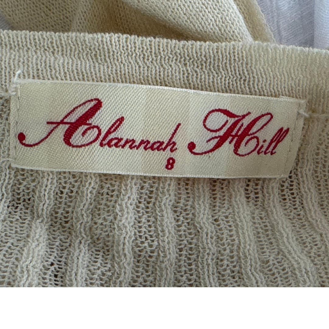 Alanna Hill Beige Cardi with Ruffles