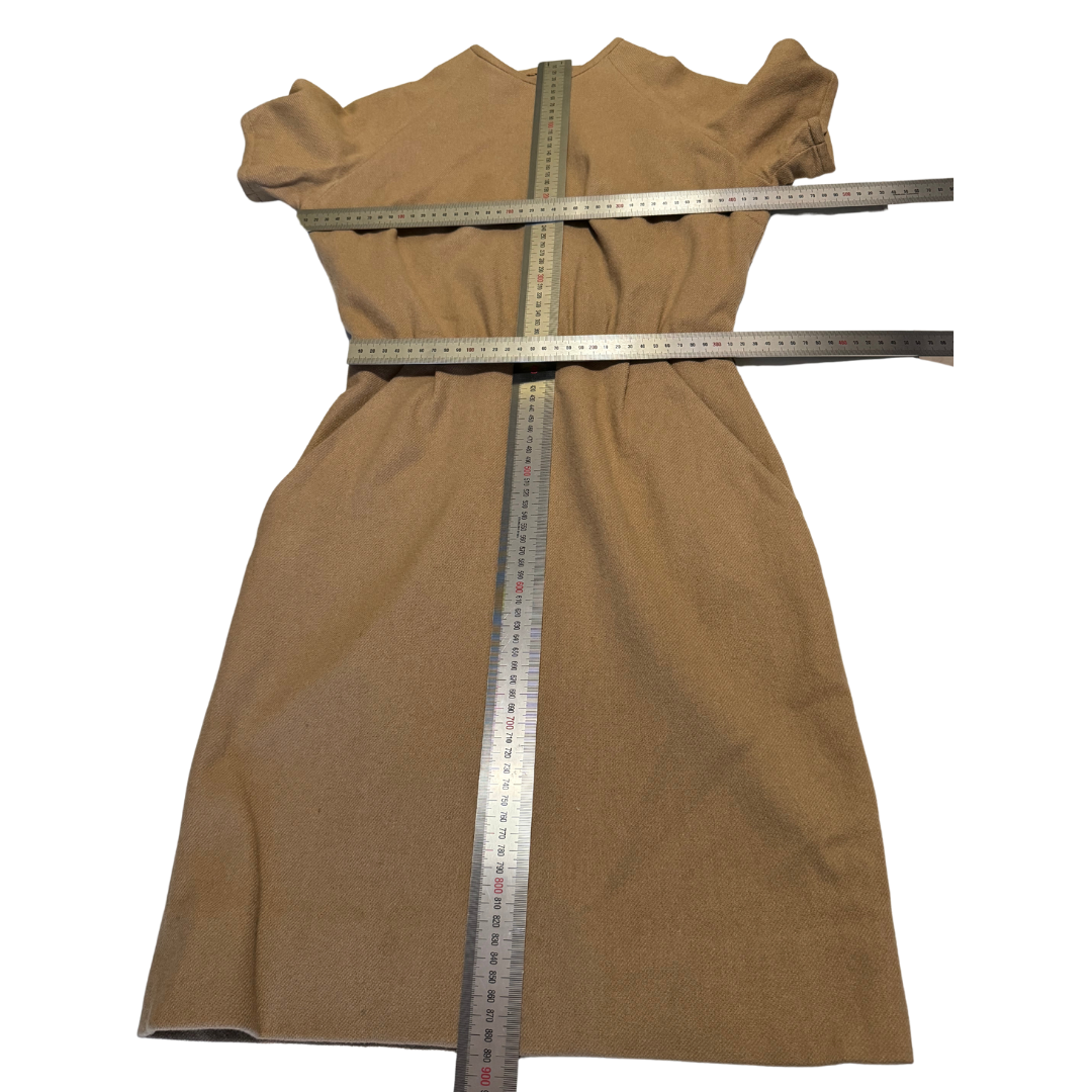 Sue Brett Vintage 60s Tan Wiggle Dress