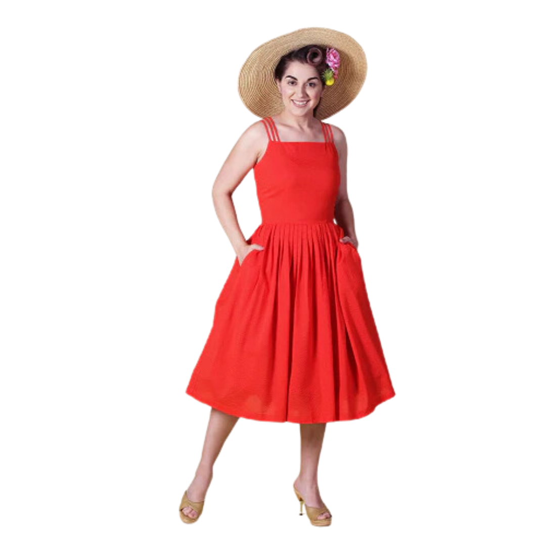 Tatyana Red Tammy Circle Dress - PLEASE READ DESCRIPTION