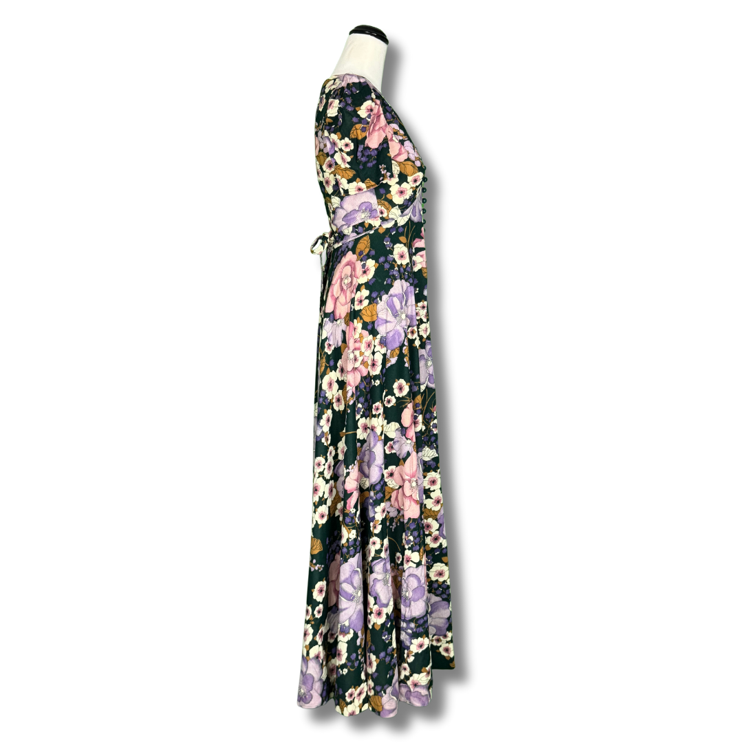 Vintage 1970s Floral Maxi Dress