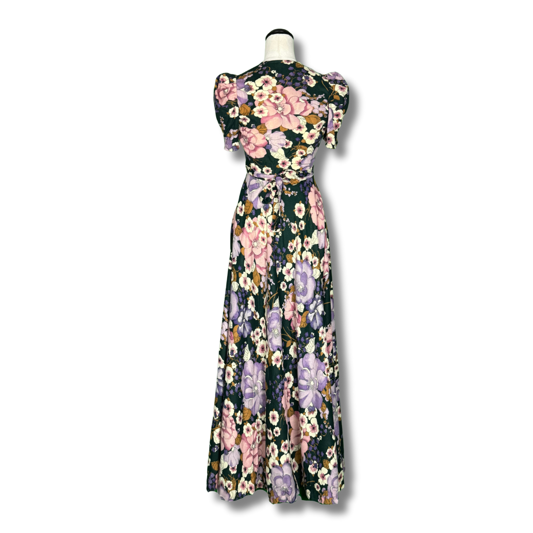 Vintage 1970s Floral Maxi Dress