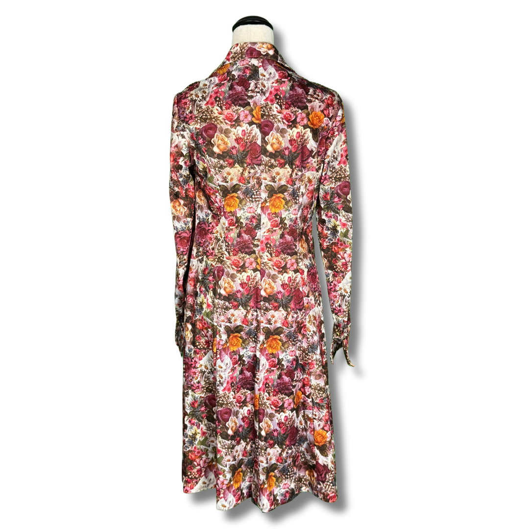 Vintage 1970s Floral Shirt Dress