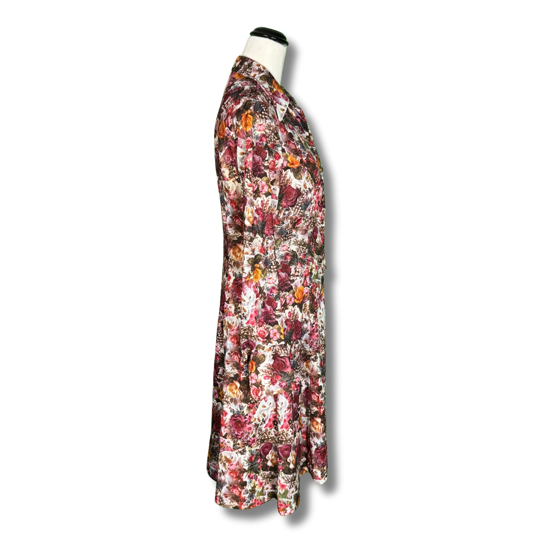 Vintage 1970s Floral Shirt Dress