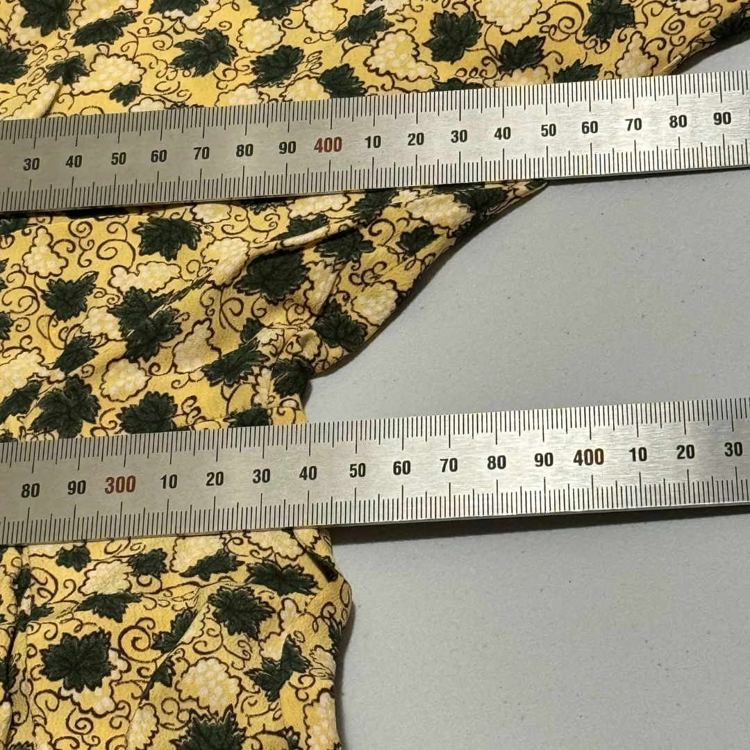 Vintage 1970s Golden Floral Midi Dress