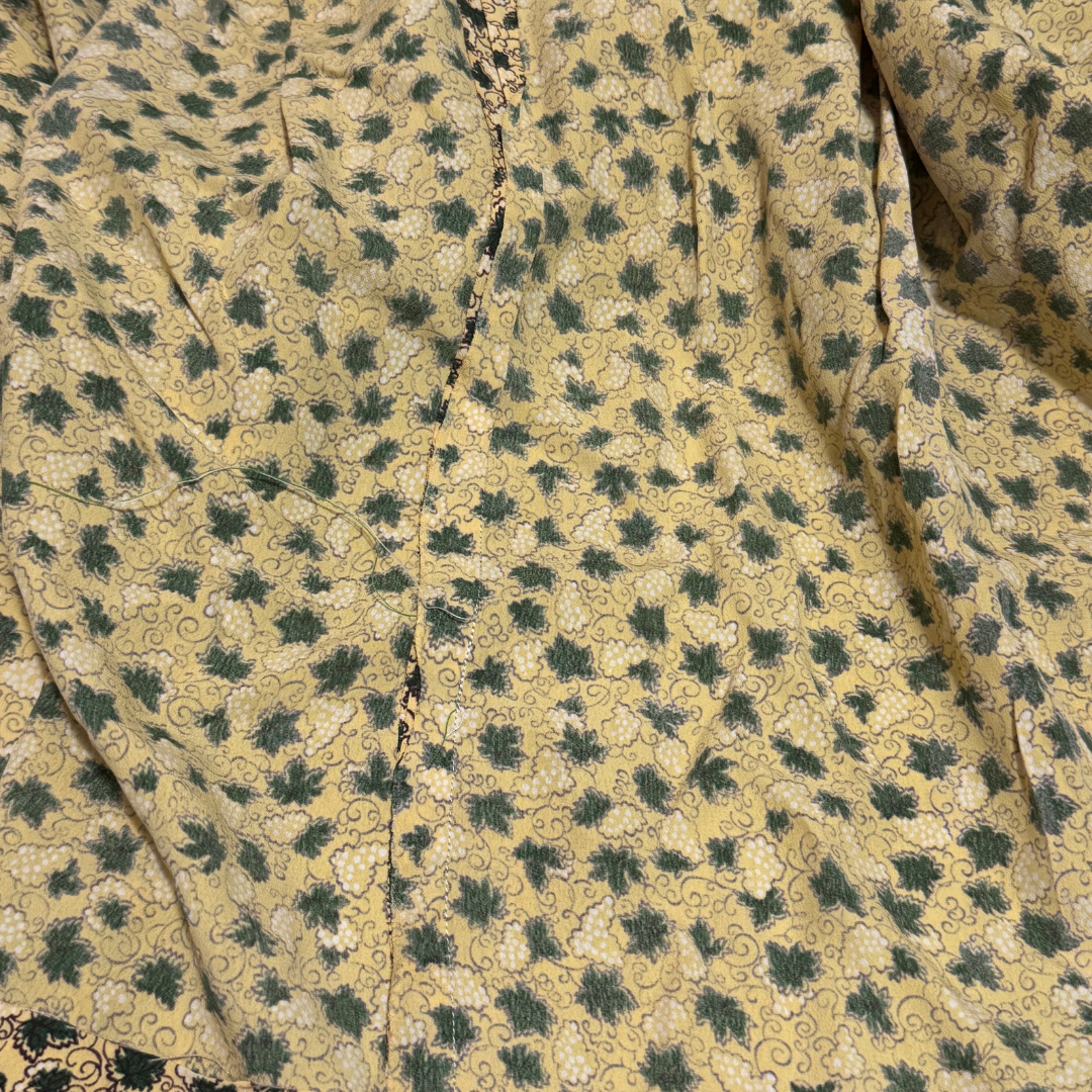 Vintage 1970s Golden Floral Midi Dress