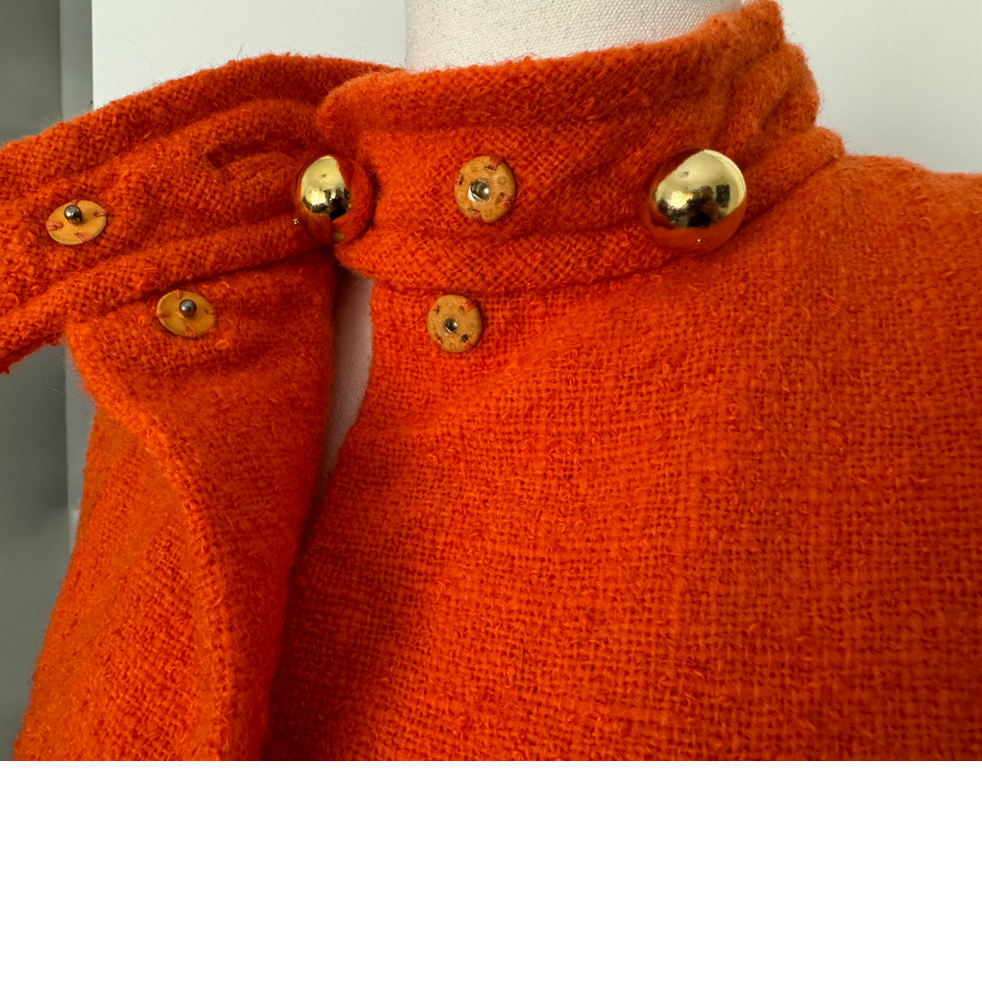 60s Full Length Red Designer Coat