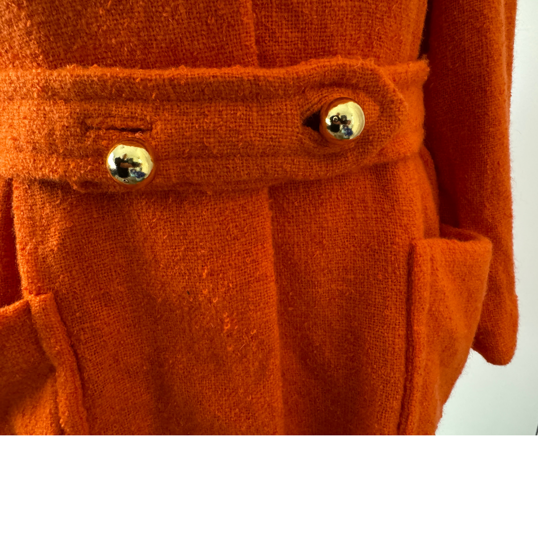 60s Full Length Red Designer Coat