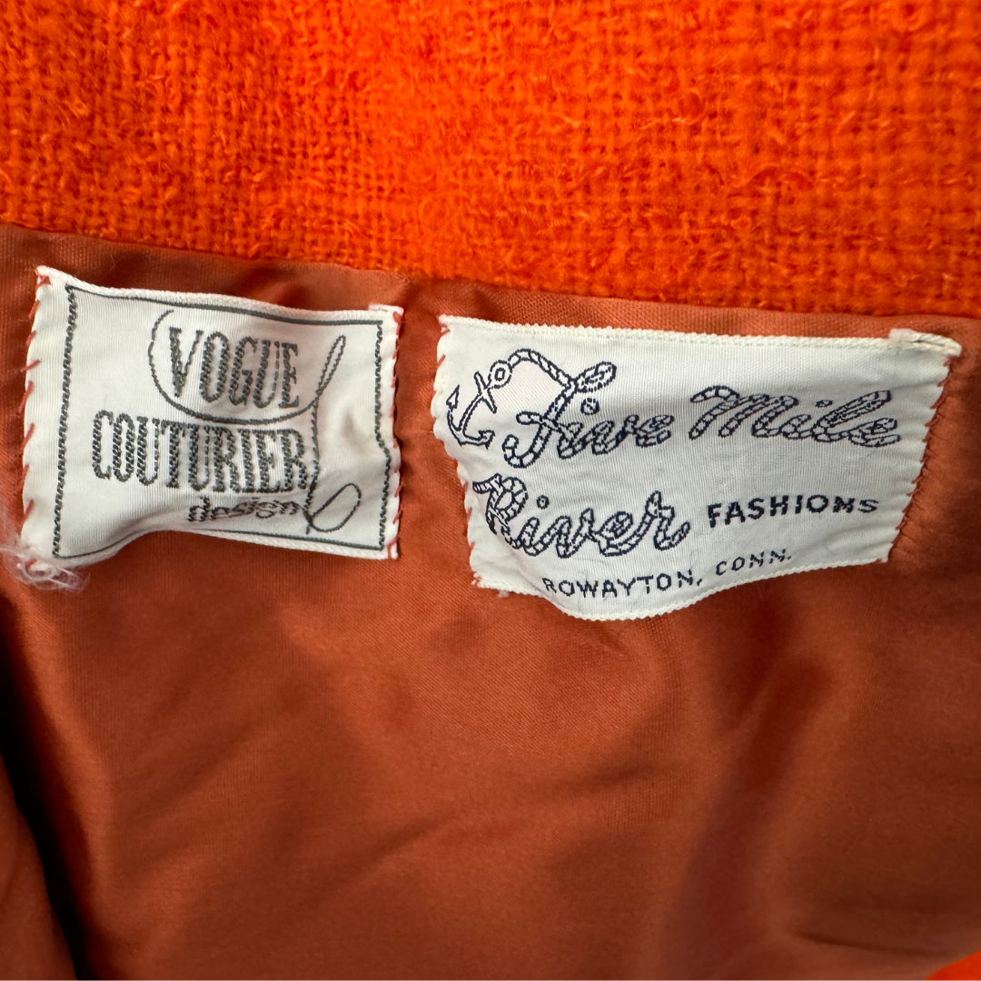 60s Full Length Red Designer Coat