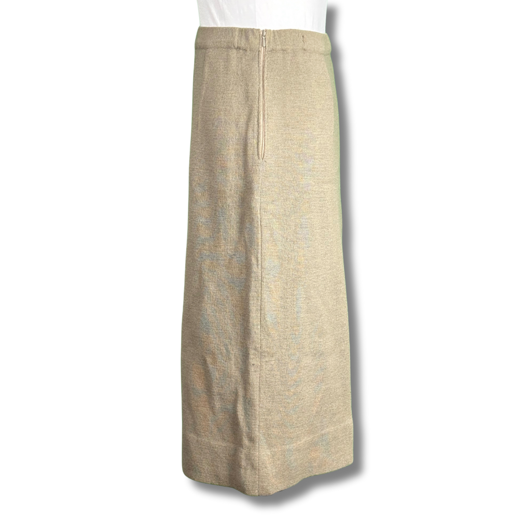 Voguemont 1950s Pure Wool Tan Skirt