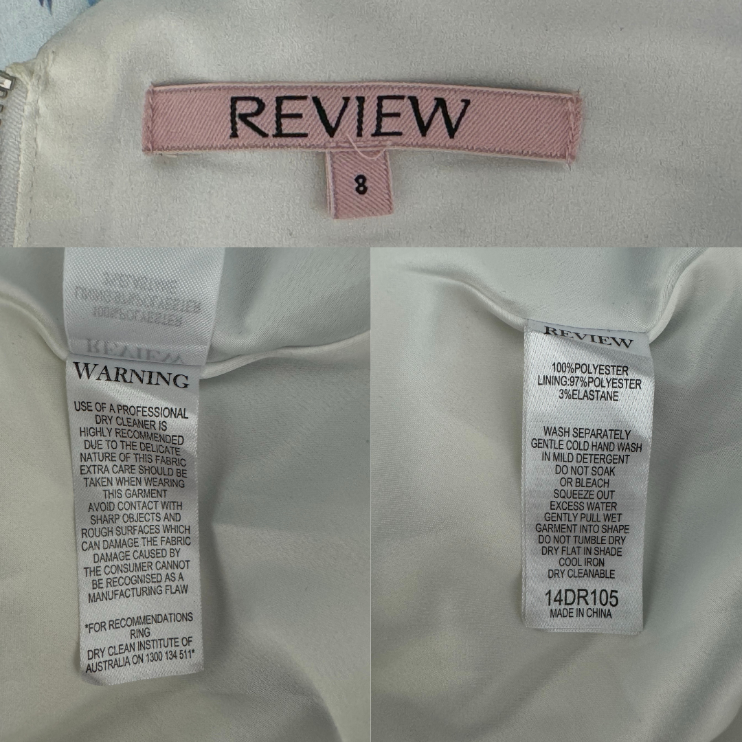 Review Blue Floral Fit & Flare Dress