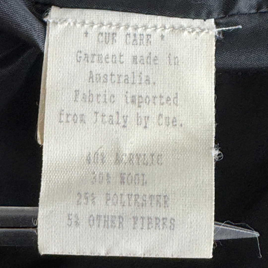 Cue 90s Grey Woollen Jacket with Faux Fur Trim