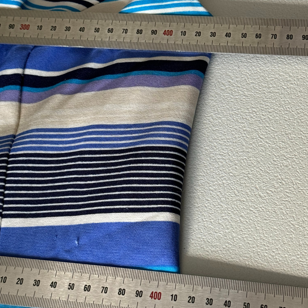 1960s Diolen Blue Striped Shift Dress