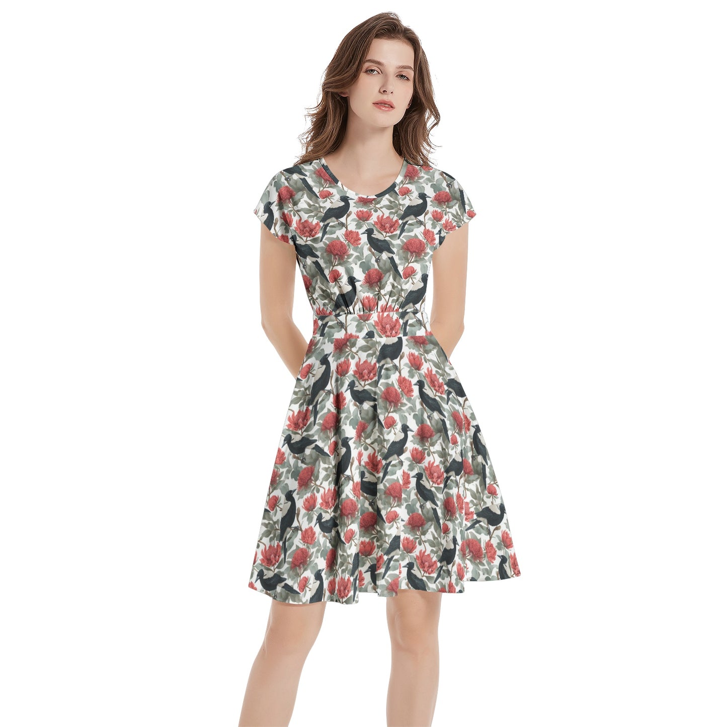Clementine Day Dress in Magpie Season
