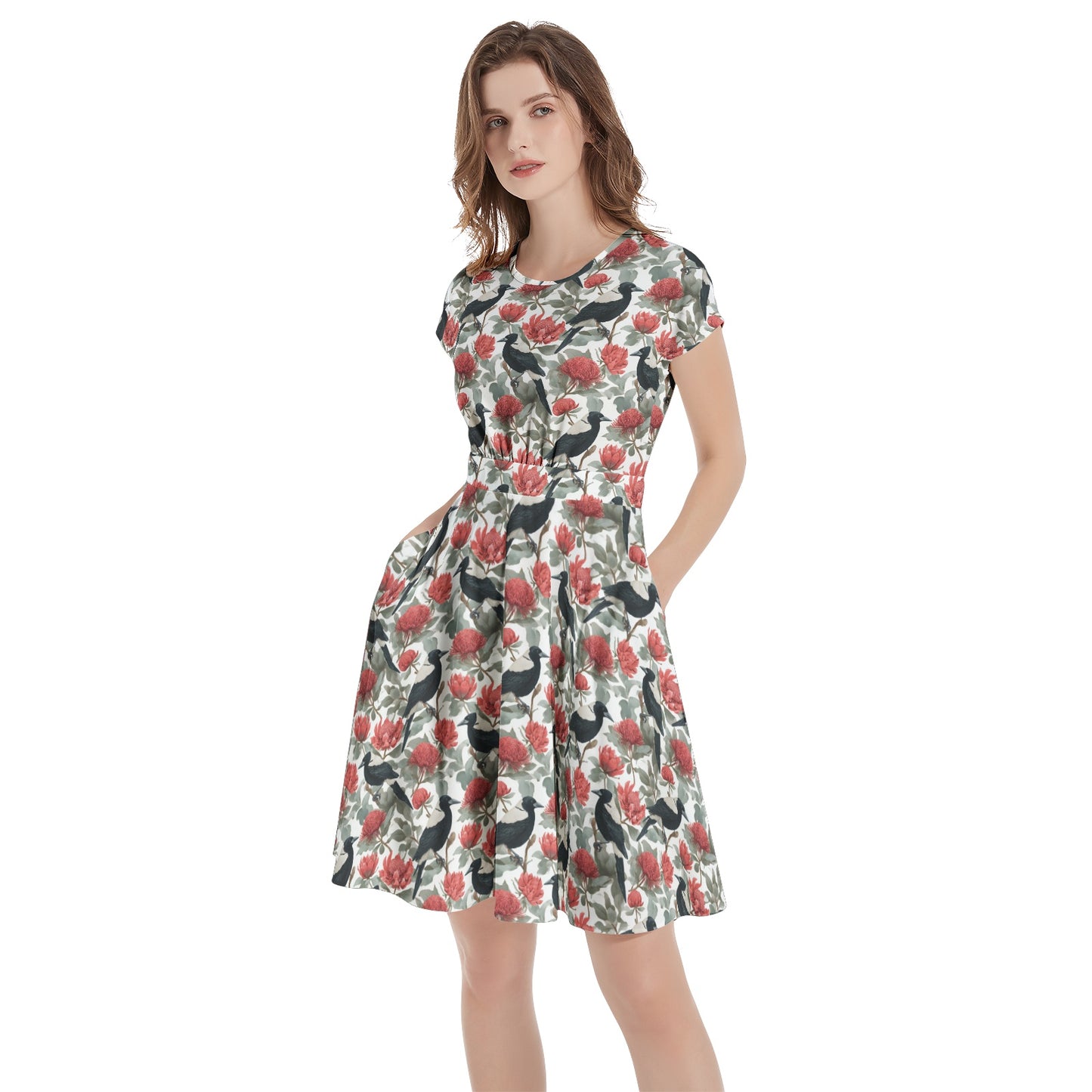 Clementine Day Dress in Magpie Season