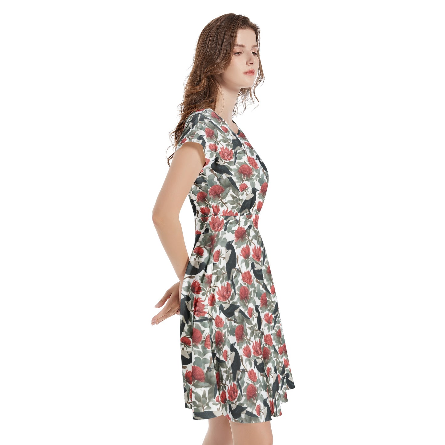 Clementine Day Dress in Magpie Season