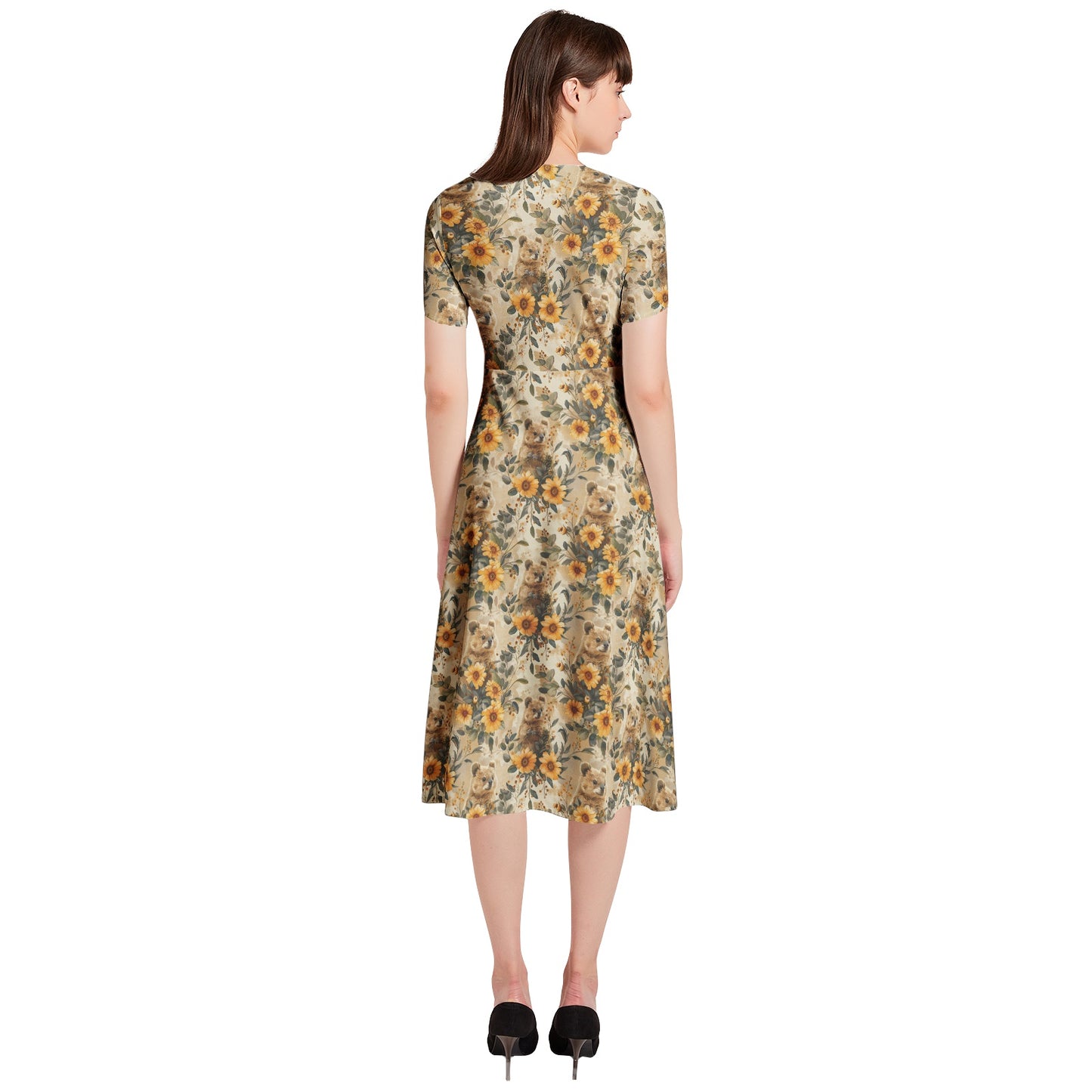 Mabel Dress in Sunny Quokka Print