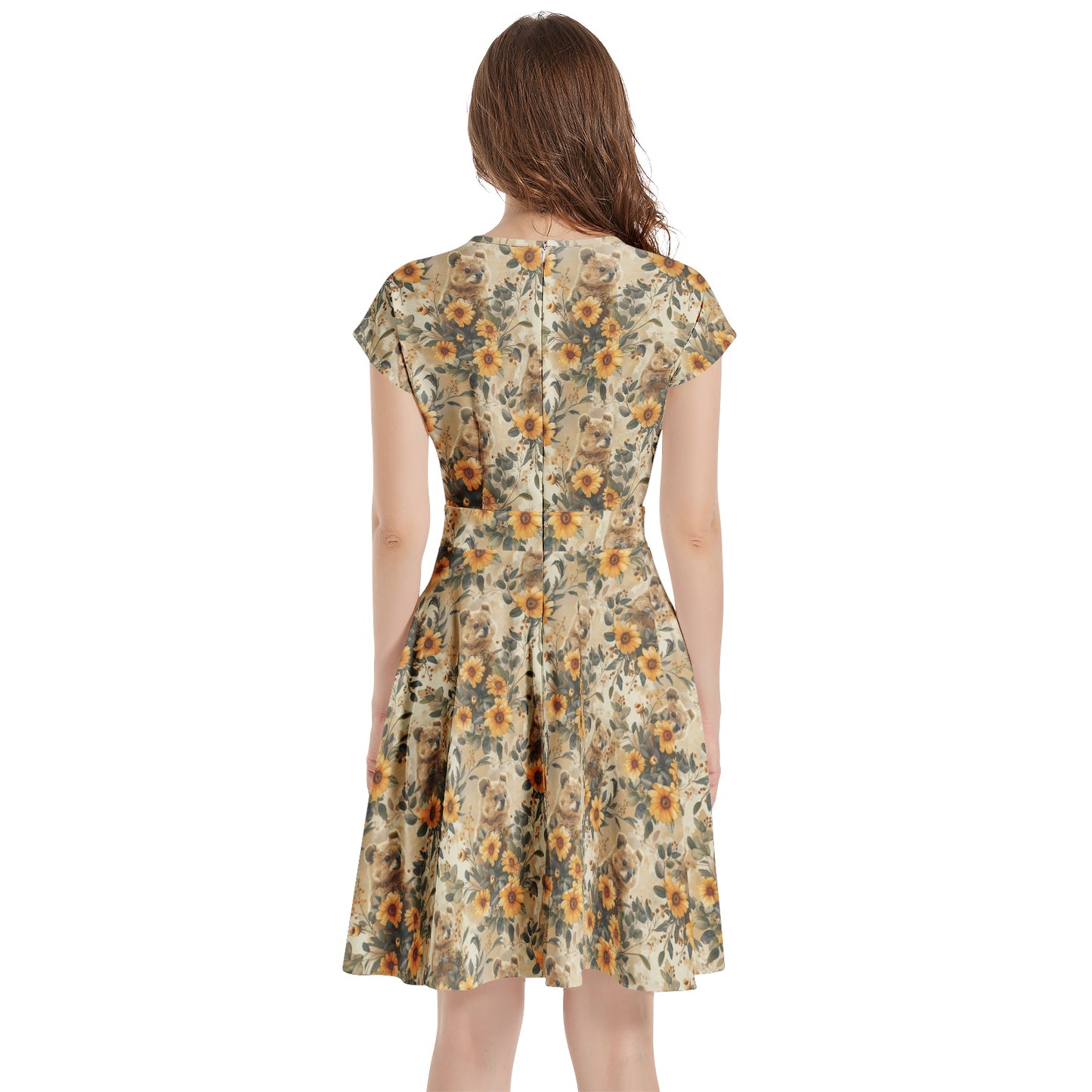 Clementine Day Dress in Sunny Quokka