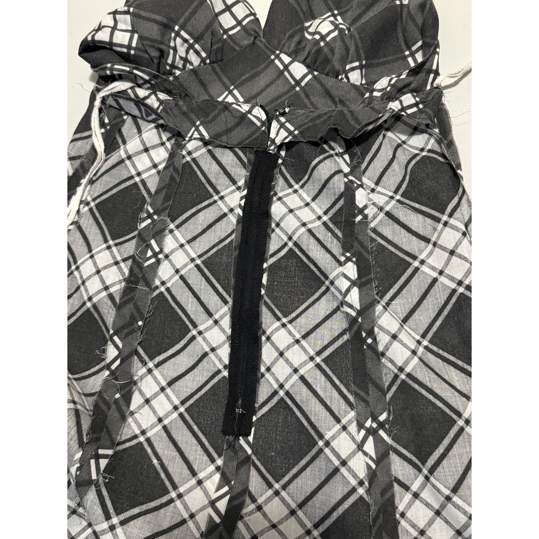 Handmade Vintage Plaid 1970s Halter Dress & Jacket Set - RARE